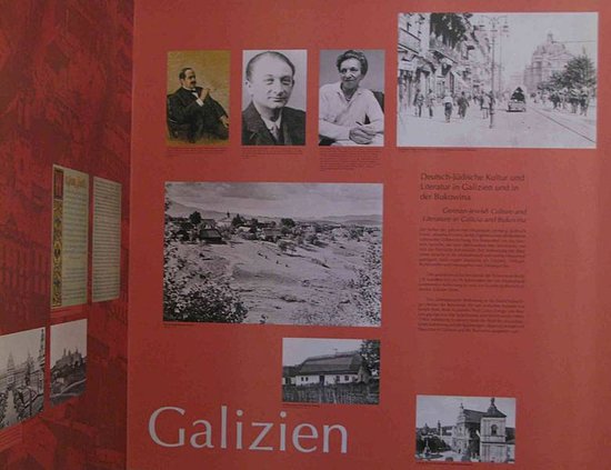 Ausstellungswand zu Galizien